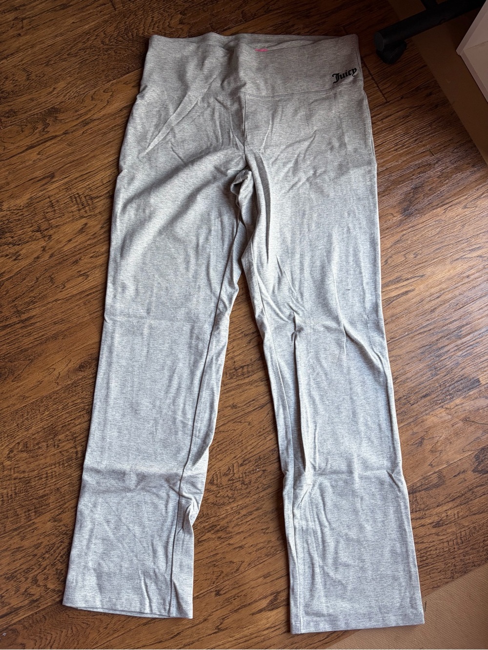 Juicy Couture Sport Light Gray Womens Stretch Wide Leg Leggings XL